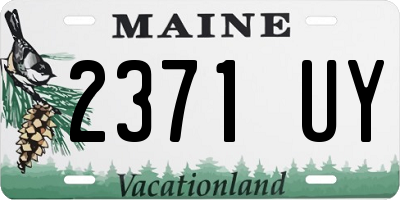 ME license plate 2371UY