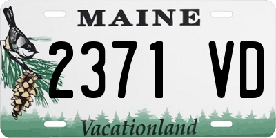 ME license plate 2371VD