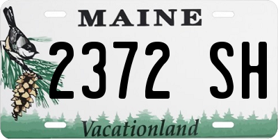 ME license plate 2372SH