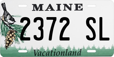 ME license plate 2372SL