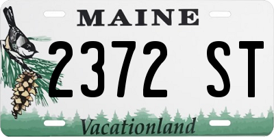 ME license plate 2372ST