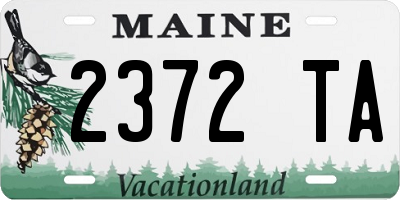 ME license plate 2372TA