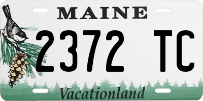 ME license plate 2372TC