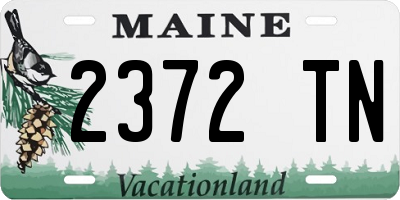 ME license plate 2372TN