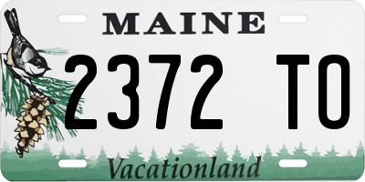 ME license plate 2372TO