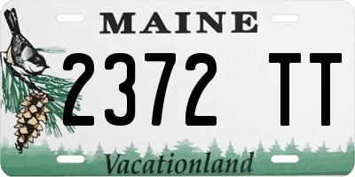 ME license plate 2372TT