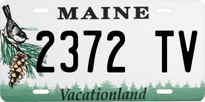 ME license plate 2372TV