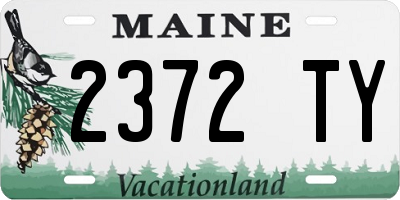 ME license plate 2372TY