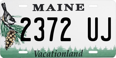 ME license plate 2372UJ