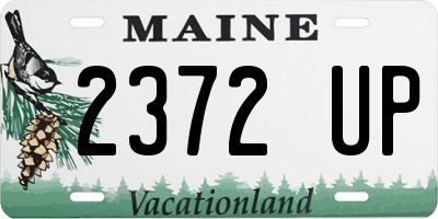 ME license plate 2372UP