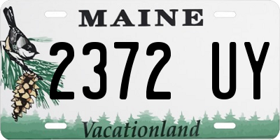 ME license plate 2372UY