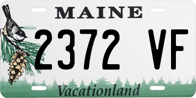 ME license plate 2372VF