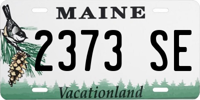 ME license plate 2373SE