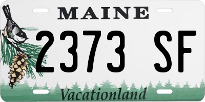 ME license plate 2373SF