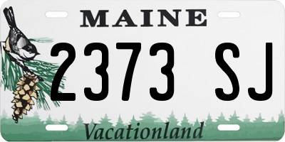 ME license plate 2373SJ