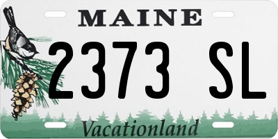 ME license plate 2373SL