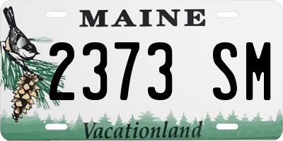 ME license plate 2373SM