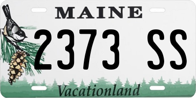 ME license plate 2373SS