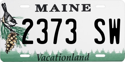 ME license plate 2373SW