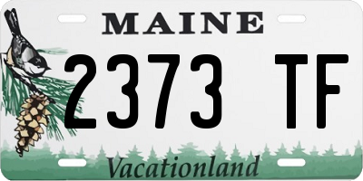ME license plate 2373TF