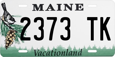 ME license plate 2373TK