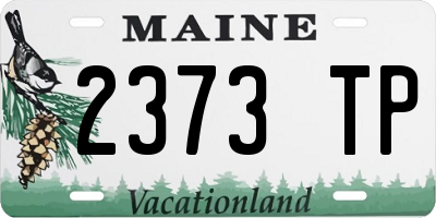 ME license plate 2373TP