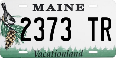 ME license plate 2373TR