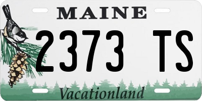 ME license plate 2373TS