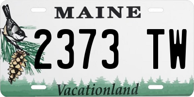 ME license plate 2373TW