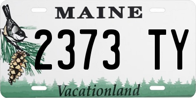 ME license plate 2373TY