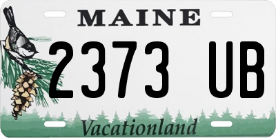 ME license plate 2373UB