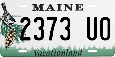 ME license plate 2373UO