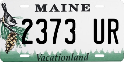 ME license plate 2373UR