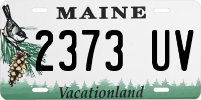 ME license plate 2373UV