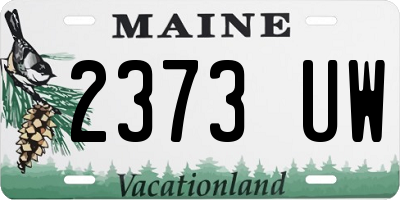 ME license plate 2373UW