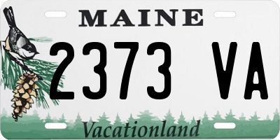 ME license plate 2373VA