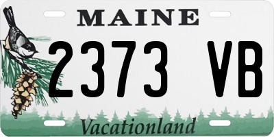 ME license plate 2373VB