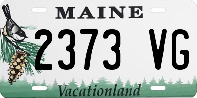 ME license plate 2373VG