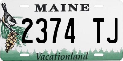 ME license plate 2374TJ