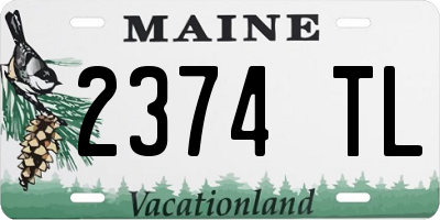 ME license plate 2374TL