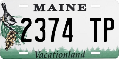 ME license plate 2374TP