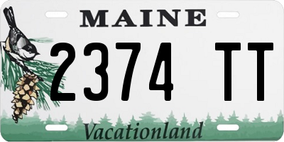 ME license plate 2374TT