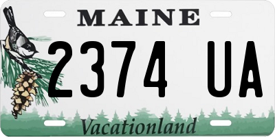 ME license plate 2374UA