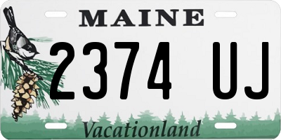 ME license plate 2374UJ