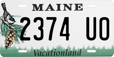 ME license plate 2374UO