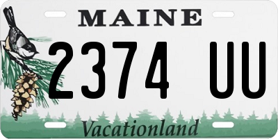ME license plate 2374UU