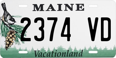 ME license plate 2374VD