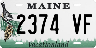 ME license plate 2374VF