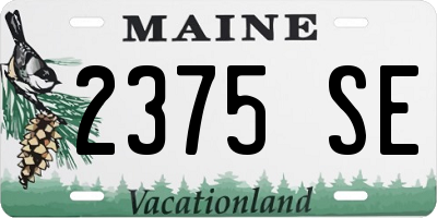 ME license plate 2375SE