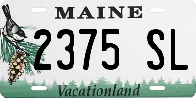 ME license plate 2375SL